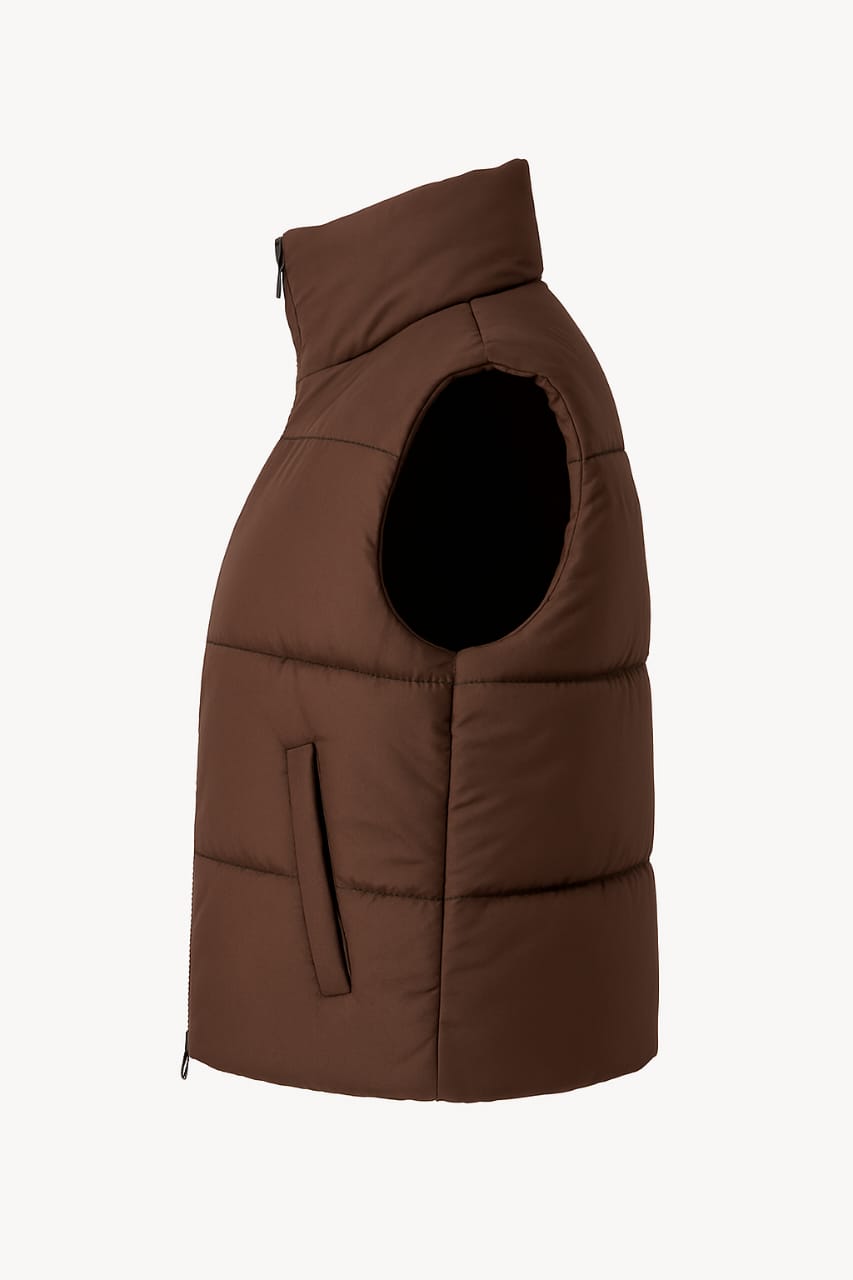 Coller sleeveless jacket