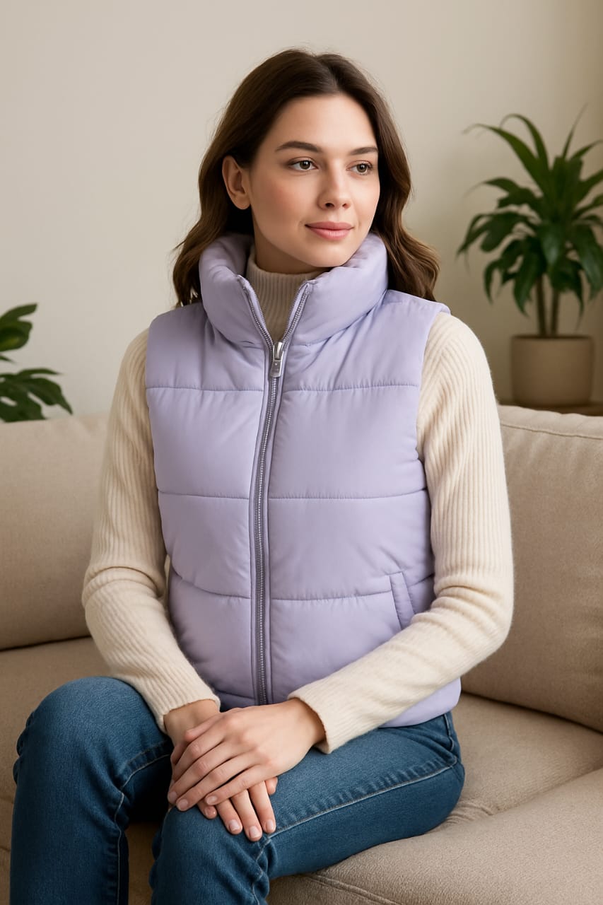 Collar Sleevless jacket