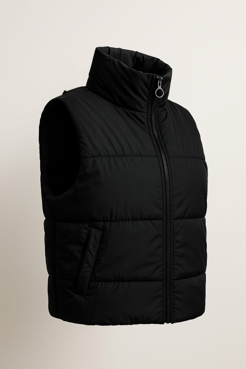 Coller sleeveless jacket