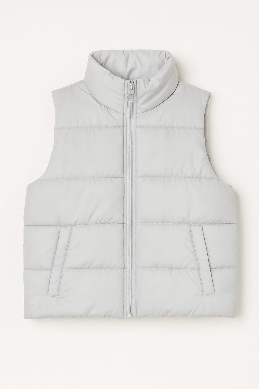 Coller sleeveless jacket